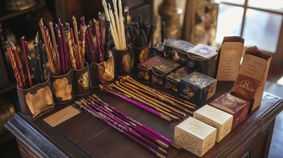Wand Making station for Harry Potter party